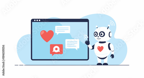 Friendly Robot Promoting Social Media Engagement And Online Interaction
