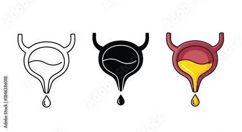 Devil horns icon set - Line and glyph solid icon set - Solid icons vector collection - Blue icon set - Icon vector - Flat Design Icon