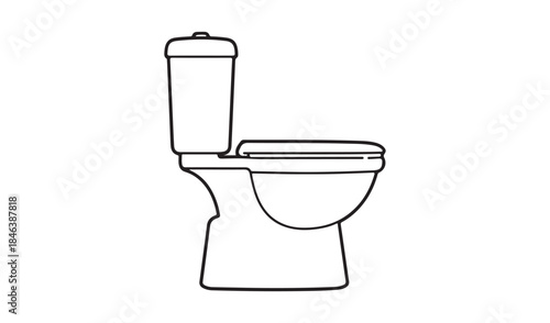 Classic toilet design Vector