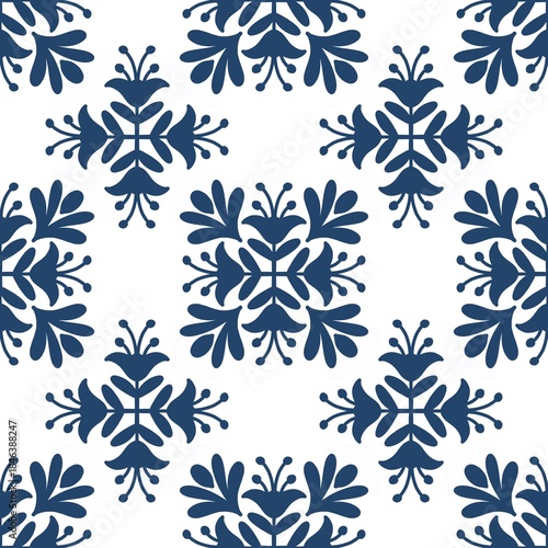seamless floral pattern, indigo, flowers, background, wall, repeat , tile