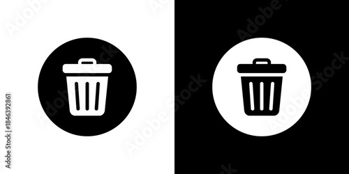 丸で囲んだごみ箱アイコン