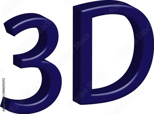 3d blue letter a