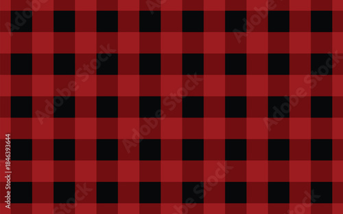 Classic Red and Black Buffalo Plaid Pattern Background