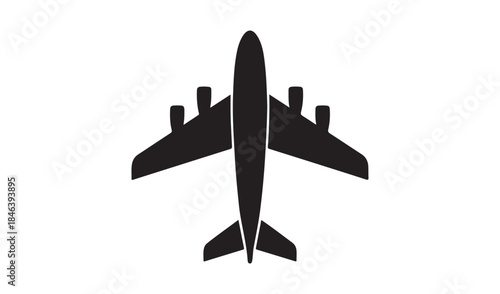 Silhouette of a large passenger jet Vector