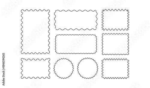 Collection of various shaped labels Vector