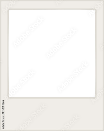 主線ありのポラロイド写真風のシンプルなデザインのフレーム素材