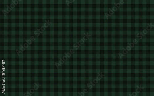 Dark Green Checkered Plaid Pattern Background