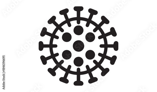 Illustration of a virus particle Vector