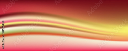 Silk red scarlet satin background with soft delicate folds and ribbons. Color burgundy and royal curtain.