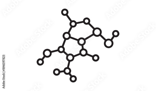Complex molecular structure Vector