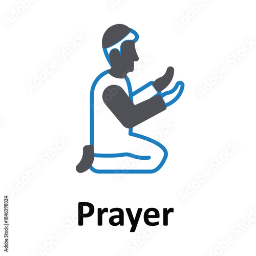 Prayer Vector icon which can easily modify or edit