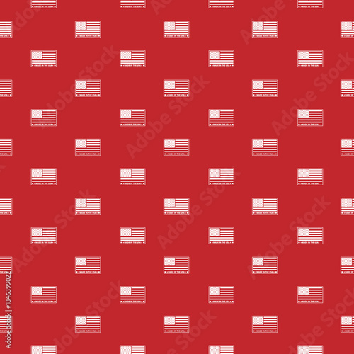 Made in USA flag seamless pattern isolated on color background
