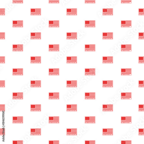 Made in USA flag seamless pattern isolated on white background