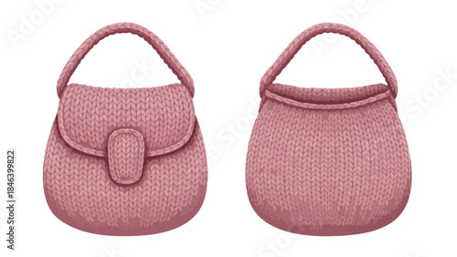 Handcrafted knitted purse collection: unique and elegant design for stylish women accessories collection