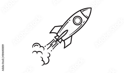 Launching rocket Vector