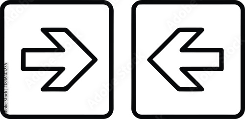 arrow ui symbols left and right direction interface controls