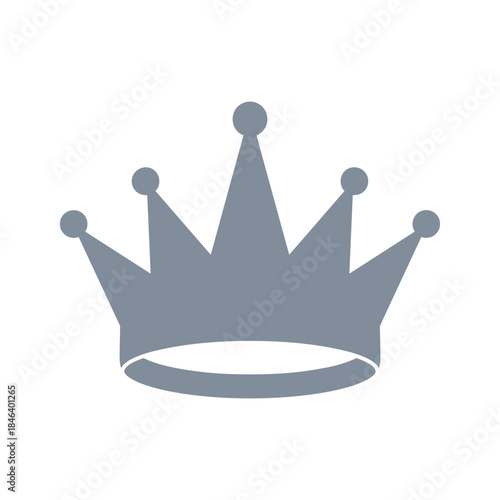 Gray crown icon on white background