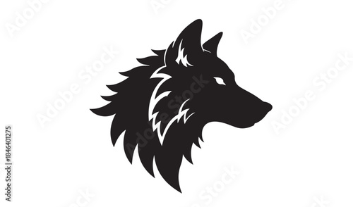 Silhouette of a majestic wolf head Vector