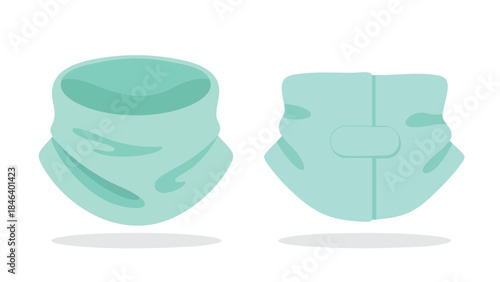 Turquoise neck gaiter showcasing versatile wear styles for protection and fashion forwardness in various climates ideal for outdoor enthusiasts