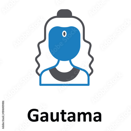 Gautama Vector icon which can easily modify or edit