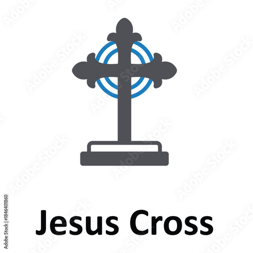 Jesus Cross Vector icon which can easily modify or edit