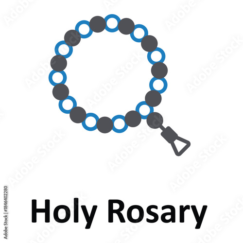 Holy Rosary Vector icon which can easily modify or edit