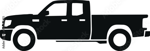 truck profile vector illustration for map marker and icon