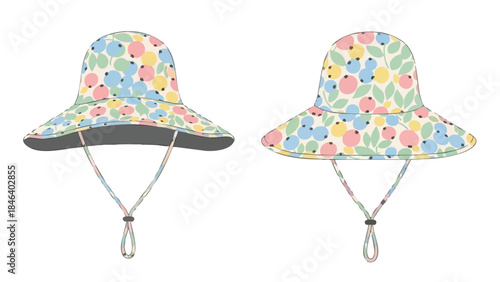 Playful Blossom Bucket Hats: Adorable sun protection with charming floral patterns for babies and toddlers stylish outdoor adventures