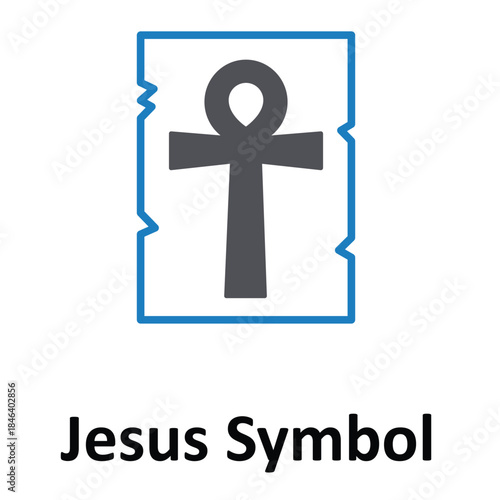 Jesus Symbol Vector icon which can easily modify or edit