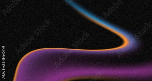 Light trail vibrant abstract line neon wave glowing and on black background Ideal for digital art, wallpapers, or futuristic designs.