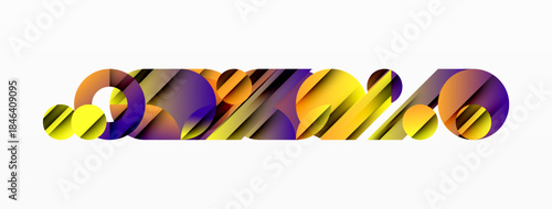 Abstract colorful design features overlapping circles, creating dynamic visual texture. Bright hues blend, forming modern artwork.