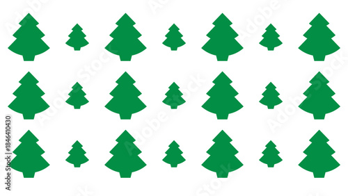 Seamless Christmas Tree Pattern Illustration