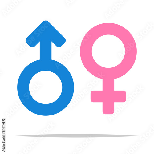 Male and female gender symbol icon vector isolated