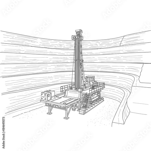 Heavy Duty Drilling Rig Machine for Industrial Operations.