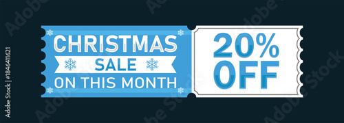 Christmas Sale 20% Off Monthly Discount Banner Promotion