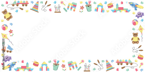 Cute Kids Toy Border – Colorful Frame for Children’s Designs