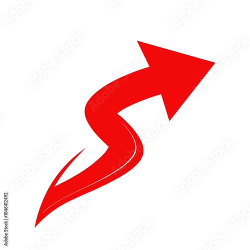 Free Download red arrow on white background - GFXLoad