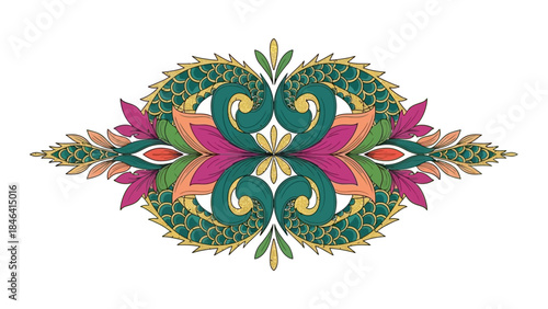 Elegant floral vector design with vibrant colors, perfect for decorative and artistic purposes