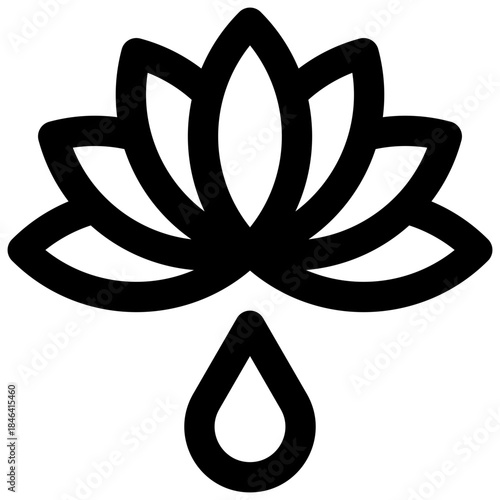 Meditation. Editable stroke vector icon.