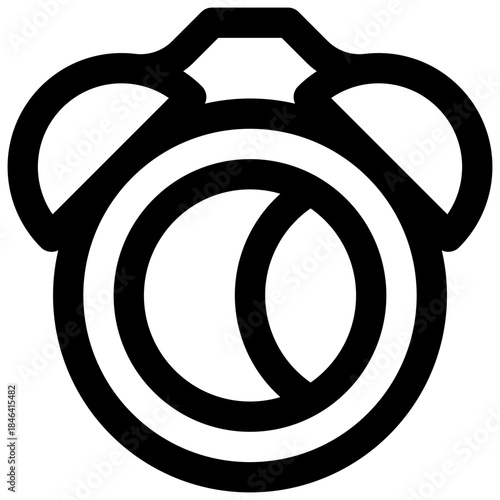 Set a bedtime. Editable stroke vector icon.