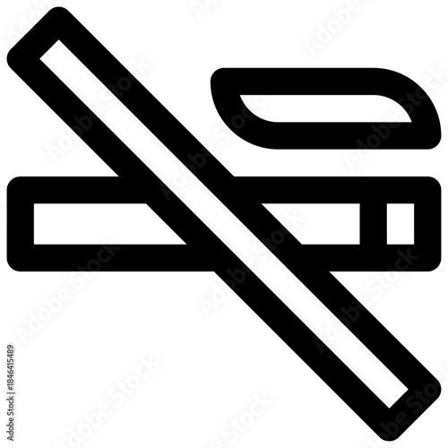 Quit smoking. Editable stroke vector icon.