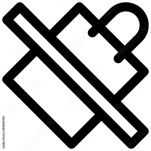 Spend less. Editable stroke vector icon.