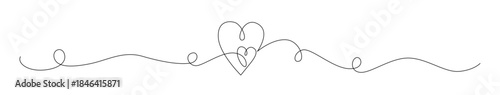 Linedesign mit einem kleinem Herz in einem großen Herz