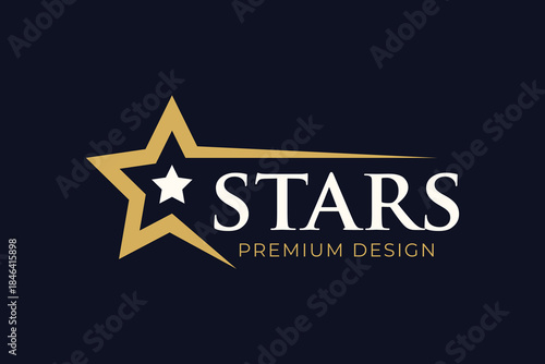 Luxury Star Reach logo icon designs with reach success, Best award concept symbol, Elegant rising Star logotype design