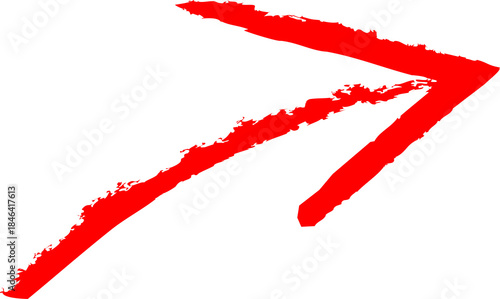 Hand Drawn Arrow Marker Brush Stroke Arrows on Transparent Background