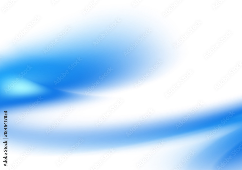Fototapeta premium Soft blue blur gradient horizontal wave texture isolated
