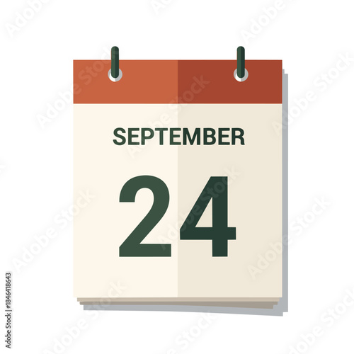 A digital rendering of a calendar page prominently displaying the twenty-fourth day of September, ideal for various scheduling and event tracking