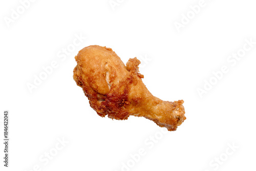 Fried chicken thighs on isolated background. 
Transparent, PNG File