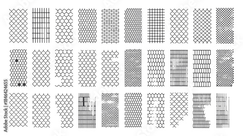 Large set of black ink brush strokes and paint smears isolated on white background, featuring rough artistic lines, grunge textures, and hand painted design elements.