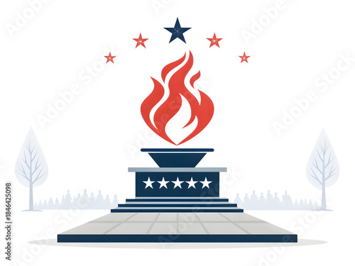 vector illustration of burning candle in a glass bowl